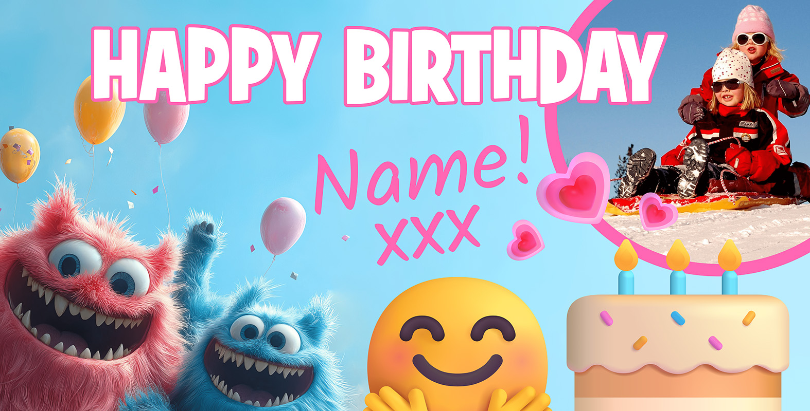 Monster's Birthday Party Banner 1