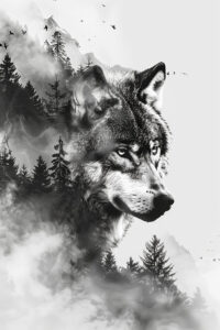 Mountain Wolf Sketch 1