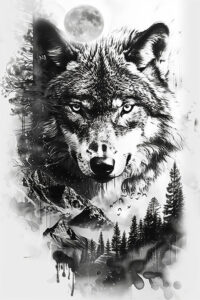 Mountain Wolf Sketch 2
