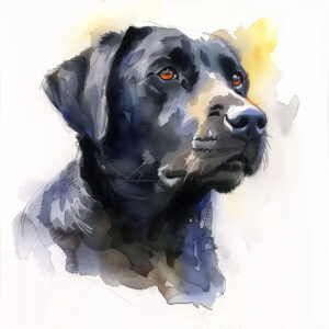 Black Labrador Painting 1