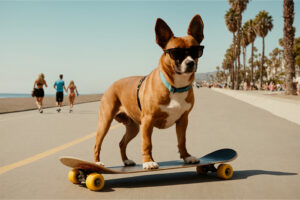 Skateboarding Dog 4