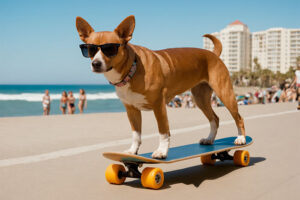 Skateboarding Dog 5