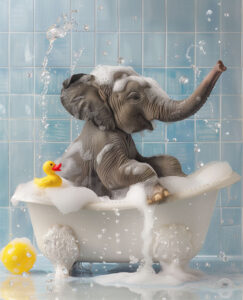 Bathtime Elephant 3