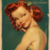 A woman with red hair and vintage style poses confidently, with the text "I may be wrong, but I doubt it" written above her. Funny poster available in A1 to A4 sizes.