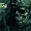 A soldier in a skull mask and tactical gear stands out in this striking Call Of Duty: Modern Warfare II poster, with the games logo featured in the top left corner. Gaming poster available in A1 to A4 sizes.