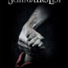 A black background with the title Schindlers List above two hands clasping; a red cloth and a list of names overlay the central image, evoking Steven Spielbergs powerful depiction of the Holocaust. Movie poster print available in A1 to A4 sizes.