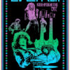 A colourful poster for Led Zeppelin’s 1972 North American Tour, featuring band members and concert details for June 21 at Denver Coliseum. Music poster print available in A1 to A4 sizes.