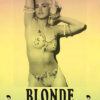 Poster with World Tour 1990 Madonna Blonde Ambition text, featuring Madonna in an ornate costume on a yellow to green gradient background, with ticket information at the bottom. Music poster print available in A1 to A4 sizes.