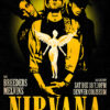 Concert poster featuring Nirvana with yellow and black colours, promoting their Dec 18 show at Denver Coliseum, with The Breeders and Melvins as supporting acts. Music poster print available in A1 to A4 sizes.
