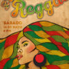 Illustrated poster for a Queens of Reggae tribute event, featuring a woman with colourful hair, event details, and Queens of Reggae boldly displayed in stylized letters. Music poster print available in A1 to A4 sizes.