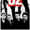 Black and white poster featuring U2’s portraits, The Unforgettable Fire Tour details, concert date of June 29, 1985, and Croke Park venue information. Music poster print available in A1 to A4 sizes.