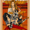 Poster for Van Halen’s U.S. Invasion 1978 concert at Long Beach Arena on Sunday, July 9, featuring illustrated band members and event details. Music poster print available in A1 to A4 sizes.