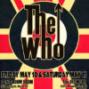 Poster for a School Of Rock Ohio performance featuring the music of The Who, with event details for May 10-11 at two Ohio venues. Includes ticket prices and website for more info. Music poster print available in A1 to A4 sizes.