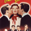 Movie poster for The Philadelphia Story (1949) featuring a woman in the centre with two men on either side; below are three men and the same woman reclining. Movie poster print available in A1 to A4 sizes.