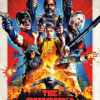 Poster for The Suicide Squad 2021 featuring several armed characters in dynamic poses with explosions and the movie title at the bottom. Movie poster print available in A1 to A4 sizes.