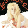 A stylized poster for the 1967 movie Belle de Jour featuring a blonde woman in lingerie, with the title in bold red letters and “a film by Luis Buñuel” written below. Movie poster print available in A1 to A4 sizes.