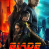 Four characters stand against a futuristic cityscape lit by orange and blue hues; the text “Blade Runner 2049 2017” appears at the bottom, evoking the iconic atmosphere of Blade Runner. Movie poster print available in A1 to A4 sizes.