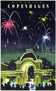Vintage Travel Poster for Wonderful Copenhagen 1960