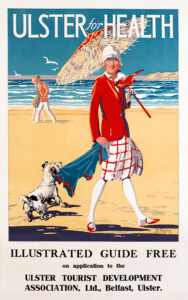 Vintage Travel Poster for Ulster for Health Illustrated Guide c. 1920s