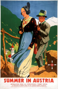 Vintage Travel Poster for Summer in Austria by Federal Ministry for Commerce