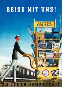 Vintage Travel Poster for Deutsche Bundesbahn by Karel Thole