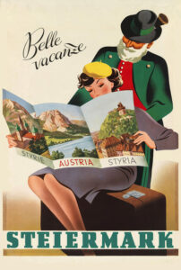 Vintage Travel Poster for Belle Vacanze Steiermark Wien