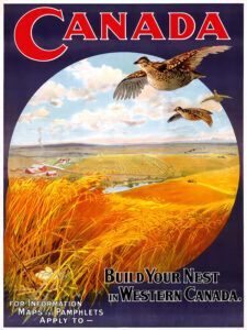 Vintage Travel Poster for Build your nest in Western Canada