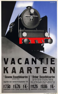 Vintage Travel Poster for Vacantie Kaarten by Jean Werther 1938
