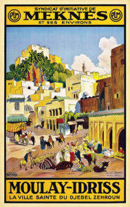 Vintage Travel Poster for Moulay-Idriss by Matteo Brondy