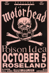 Motorhead – Poison Idea – Roseland Theater Concert Poster
