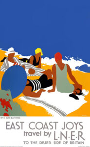 Vintage Travel Poster for East Coast Joys by LNER to the Drier Side of Britain