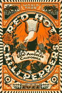 Red Hot Chili Peppers World Tour 2022 – Los Angeles California Concert Poster
