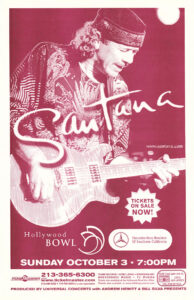 Santana – Hollywood Bowl Concert Poster