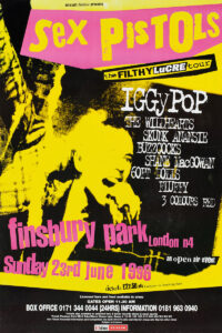 Sex Pistols – The Filthy Lucre Tour – Finsbury Park London 1996 Concert Poster