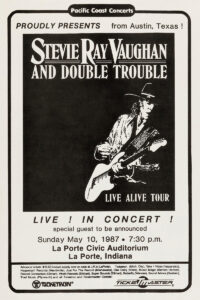 Stevie Ray Vaughan & Double Trouble – Live Alive Tour 1987 Concert Poster