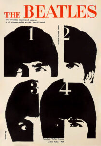 The Beatles – 1 2 3 4 – United Artists 1964 Polish Music Poster