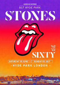 The Rolling Stones – Sixty – Hyde Park London 2022 Concert Poster