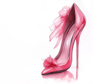 Pink High Heel Shoe Customizable Poster – Add Your Own Text or Photos