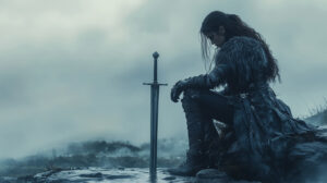 Female Warrior Customizable Poster 2 – Add Your Own Text and Photos