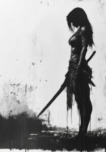 Female Warrior Customizable Poster 4 – Add Your Own Text and Photos