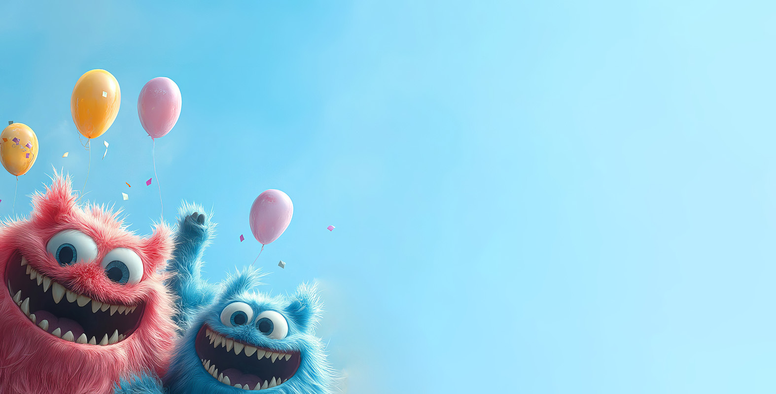 Colourful Furry Monster Customizable Poster 1