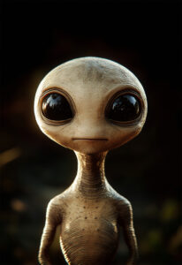 Cute Alien Customizable Poster – Add Your Own Text and Photos