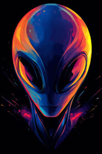 Neon Alien Poster