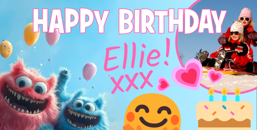 Colourful Furry Monster Customizable Poster 1 Example Customization